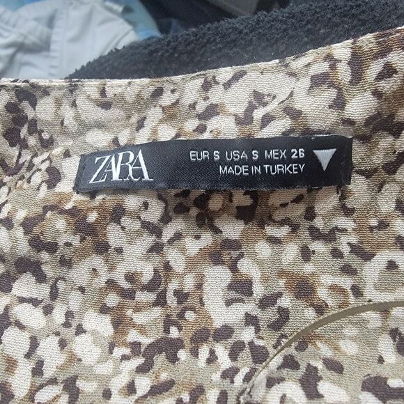 Zara Button Front Animal Print Mini Dress. Size S. - Picture 11 of 11